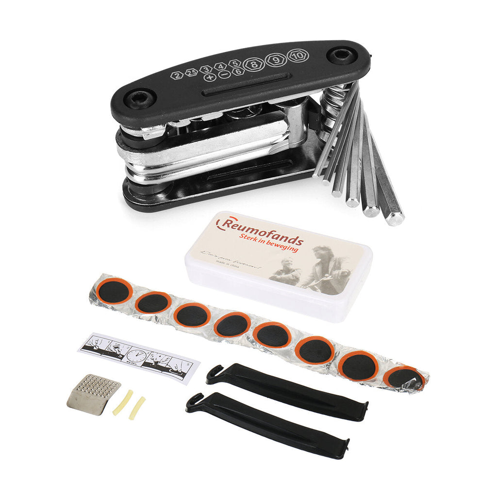 16 In 1 Multi-Function Bike Repair Tool Kit Grinding Film Torque Wrench Screwdriver