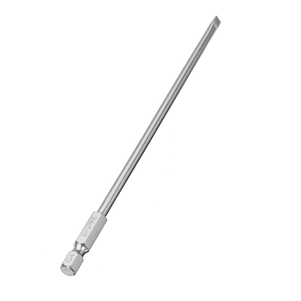 8Pcs 150mm S2 Alloy Steel SL2-SL6 Magnetic Flat Head and Cross Head Screwdriver Bits 1/4 Inch Hex Shank
