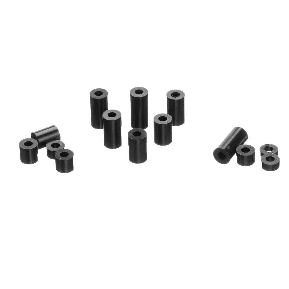 M3NR3 140Pcs M3 Black/White Nylon Round Column Non-Threaded Spacer Hollow PCB Standoff Set