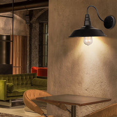 Wind Pot Cover Wall Lamp American Simple Wrought Iron Wall Light Aisle Corridor Warehouse Balcony Restaurant Without Bulb