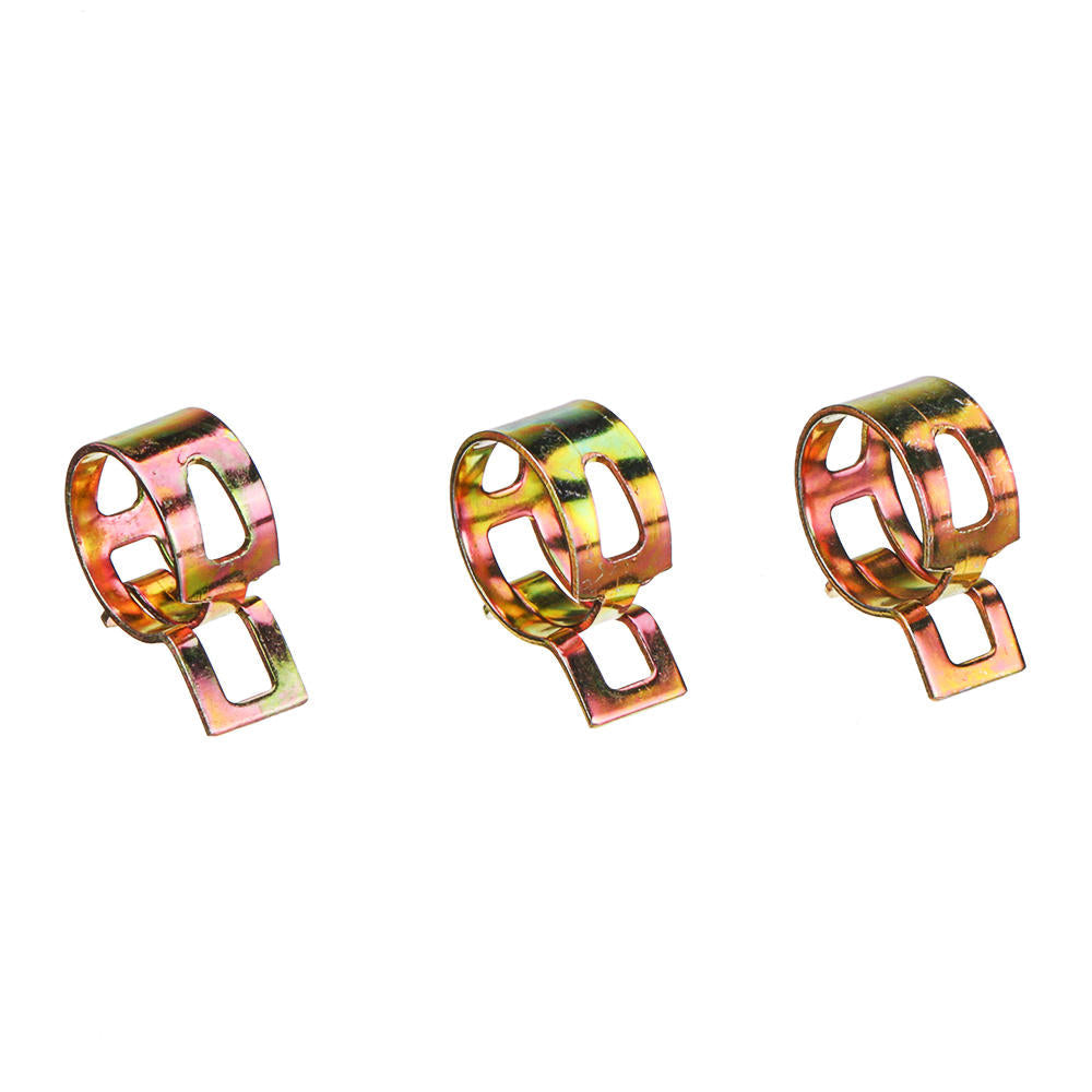 120Pcs Fuel Hose Line Tubing Clamp 6 Size Spring Band Action Pipe Clip Color-Zinc Plated