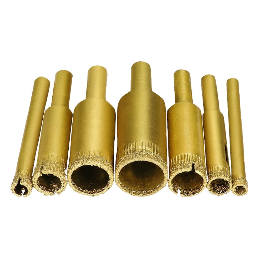 7pcs 5-16mm HSS Titanium Coated Hole Saw Cutter Opener for Glass Marble Vitrified Tiles