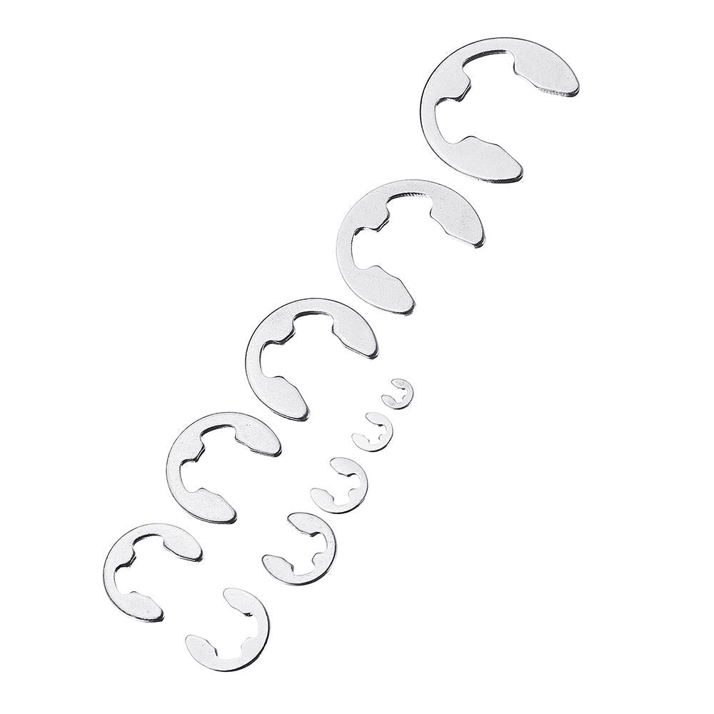 Stainless Steel E-Clip Circlip Retaining Snap Ring 1.5-10mm Assortment Kit 120Pcs