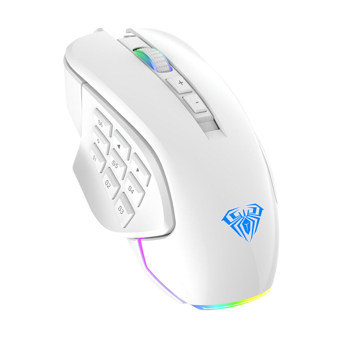 Wired Gaming Mouse 10000DPI Side Buttons Replacable All-Key Programmable Mouse For FPS MOBA MMO Game Players