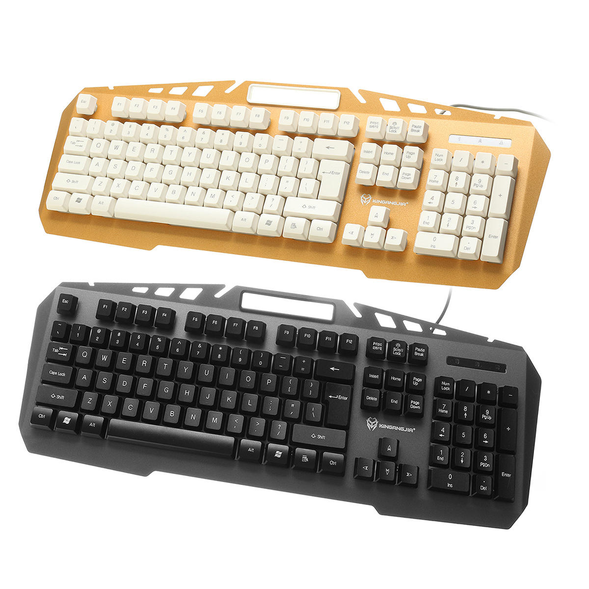 Colorful Backlight Alloy Panel USB Wired Gaming Keyboard 2400DPI LED Gaming Mouse Combo