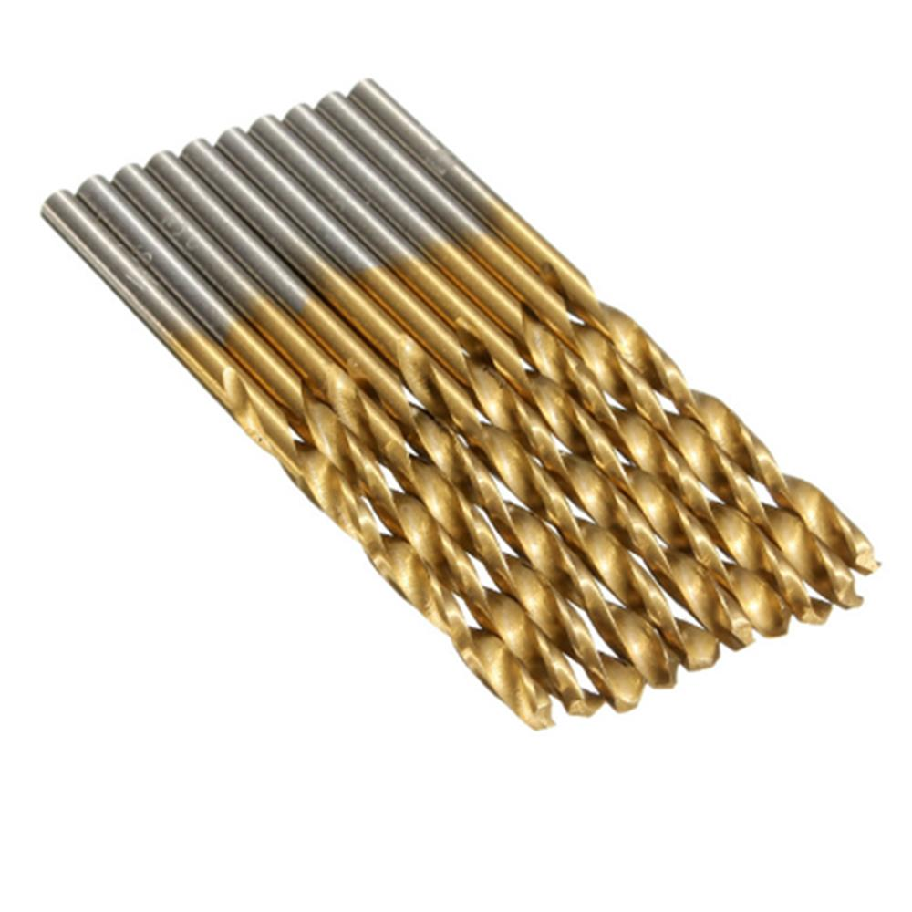 50Pcs Titanium Coated Twist Drill Bit Set 1/1.5/2/2.5/3mm HSS Wood Metal Drilling Tool