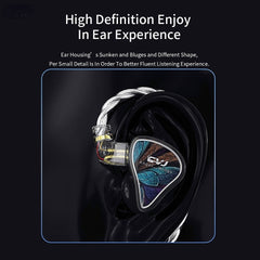 Angel Wing 3.5mm Wired Earphones Electrostatic Dynamic Balanced Hi-Fi Monitor Sport Music Earphone Headphones