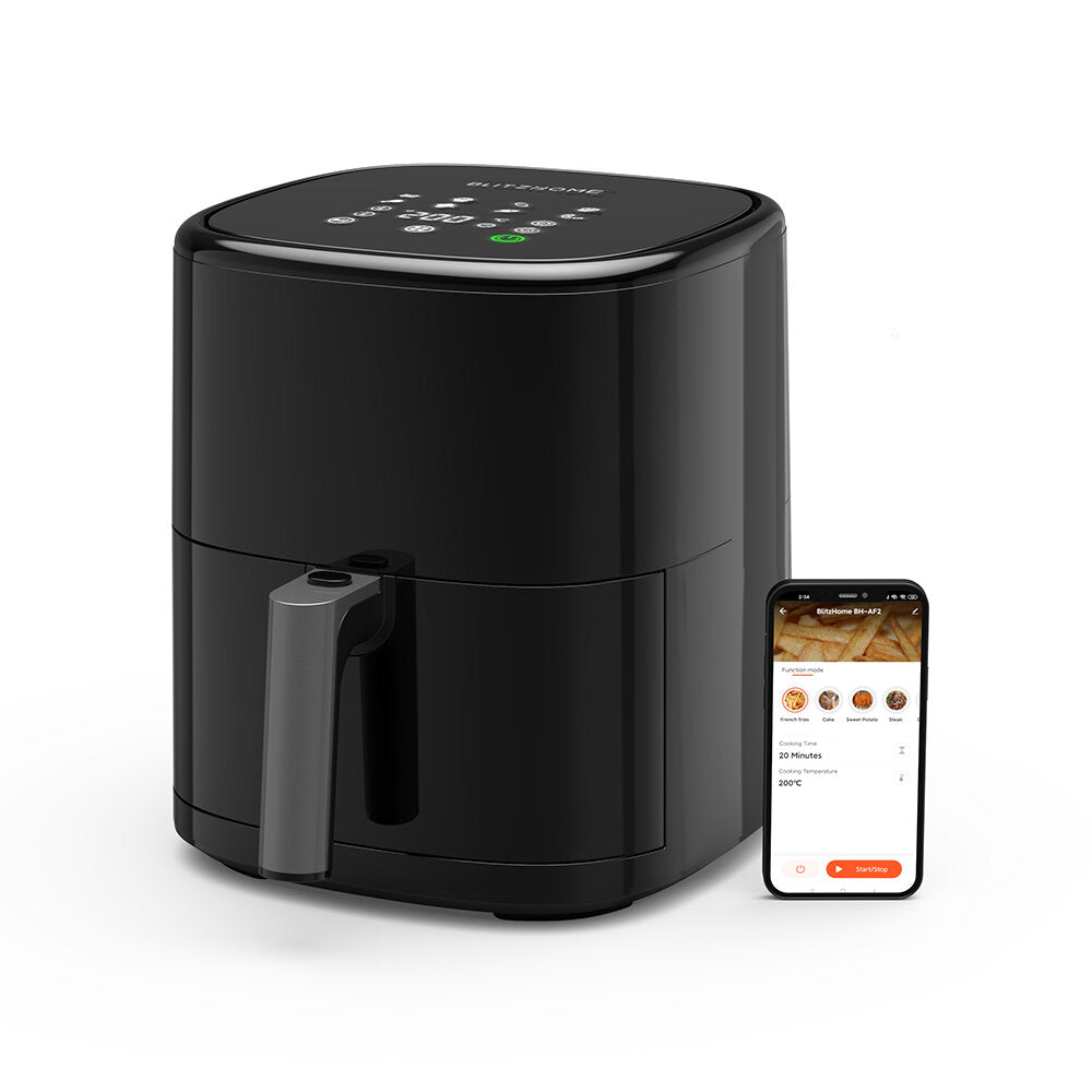 Smart Air Fryer with APP Control RNC Technology 360 Hot Air Circulation Removable Nonstick Basket with Recipe Book