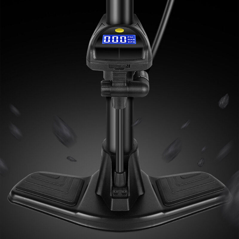 145PSI Air Pressure Bicycle Pump Digital Electronic Screen Air Pressure Gauge Multifunctional Nozzle Outdoor Bike Basketball Pump
