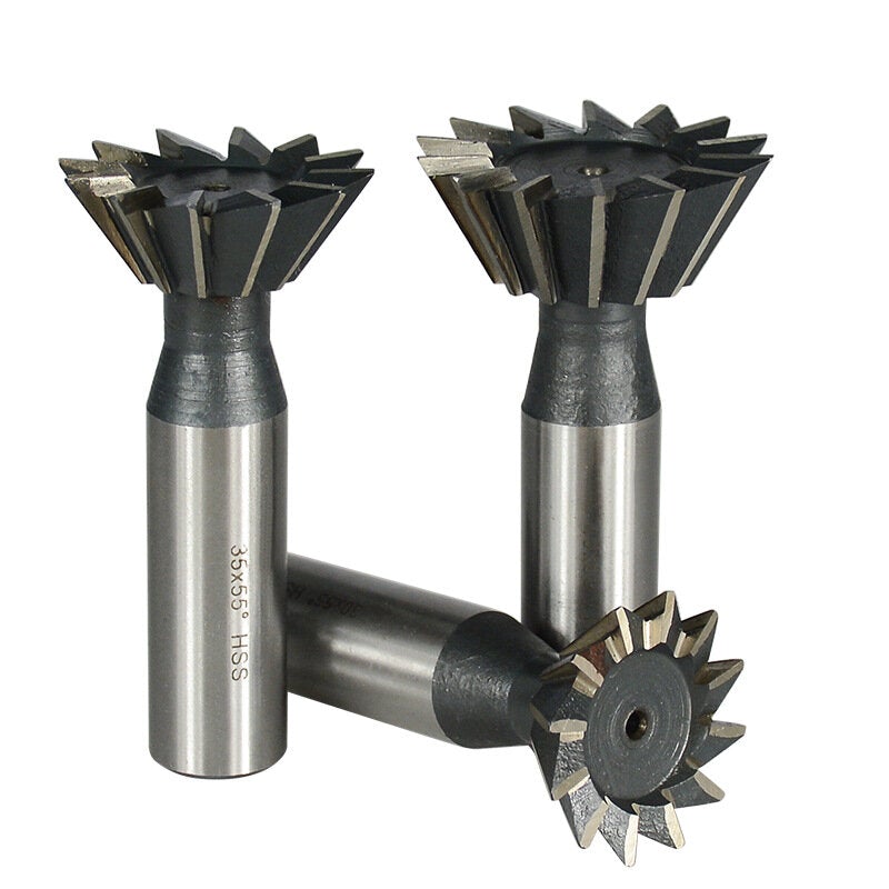 45 55 60 Degree Dovetail Milling Cutter CNC Planer Straight Shank High Speed Steel