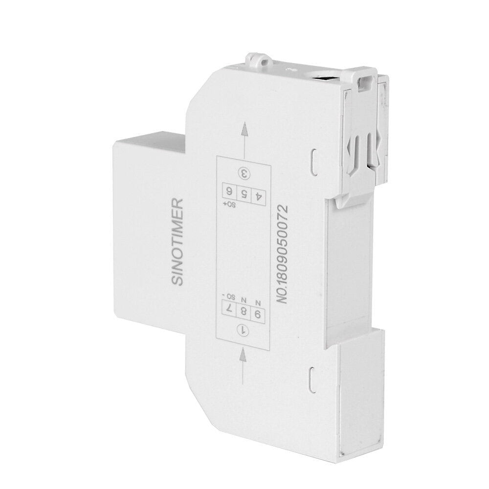 AC 230V 5-100A Power Meter Household Heavy Load Single Phase 2 Wire Wattmeter LCD Digital With Backlight Display DIN Rail
