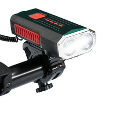 Bicycle Headlight Super Bright 3 Modes USB Rechargeable Bike Front Light with 120dB Horn Bell Power Bank