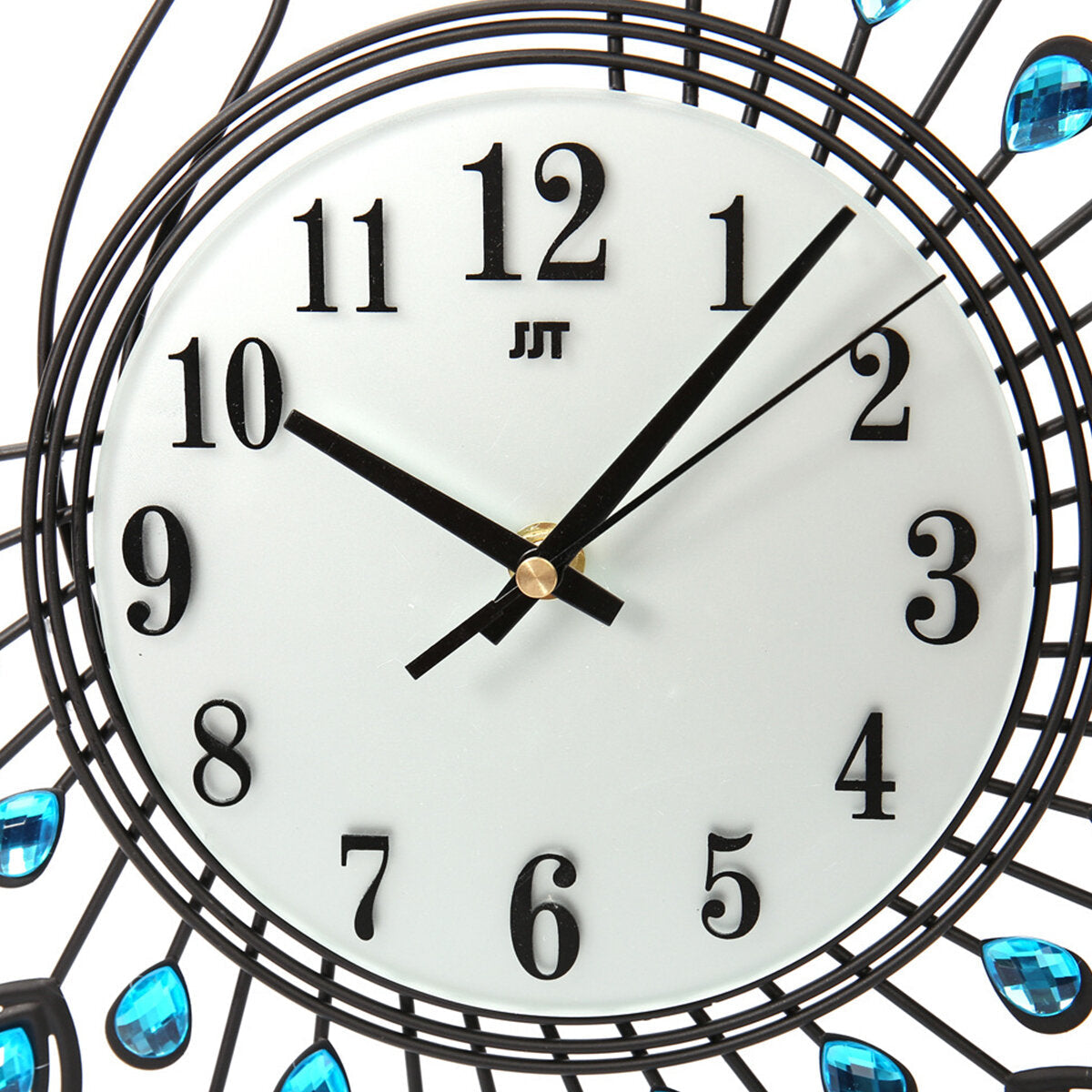 37cm European Style Peacock Shape Luxury Digital Metal Wall Clock