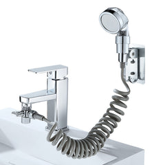 Bathroom Wash Face Basin Water Tap External Shower Head Toilet Hold Filter Flexible Hair Washing Faucet Rinser Extension Set