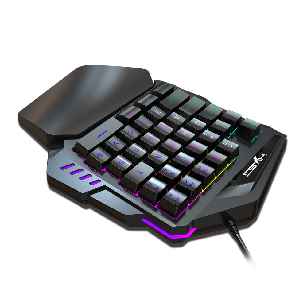 Gaming Keyboard Mouse Converter Combos 3200DPI Wired RGB Mouse 35 Keys Single-hand Keyboard Console Switch Adapter For PS3/PS4 P6+V100+A869