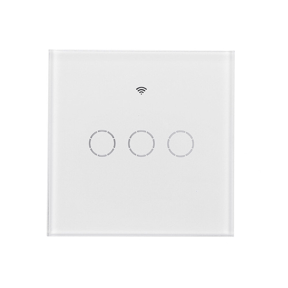 EU/UK 1/2/3 Gang eWelink WIFI Smart Wall Light Switch Touch Panel APP Remote Control Switch Single Live Wire No Neutral Line Switch