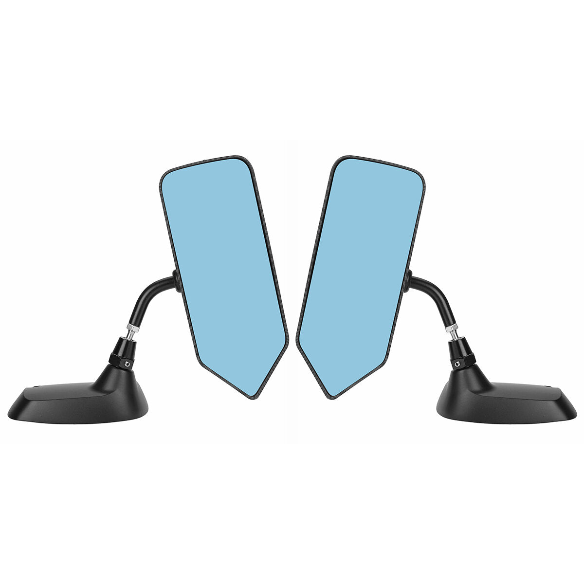 2Pcs Universal F1 Style Car Side Mirror Wing Mirrors Carbon Fiber Look