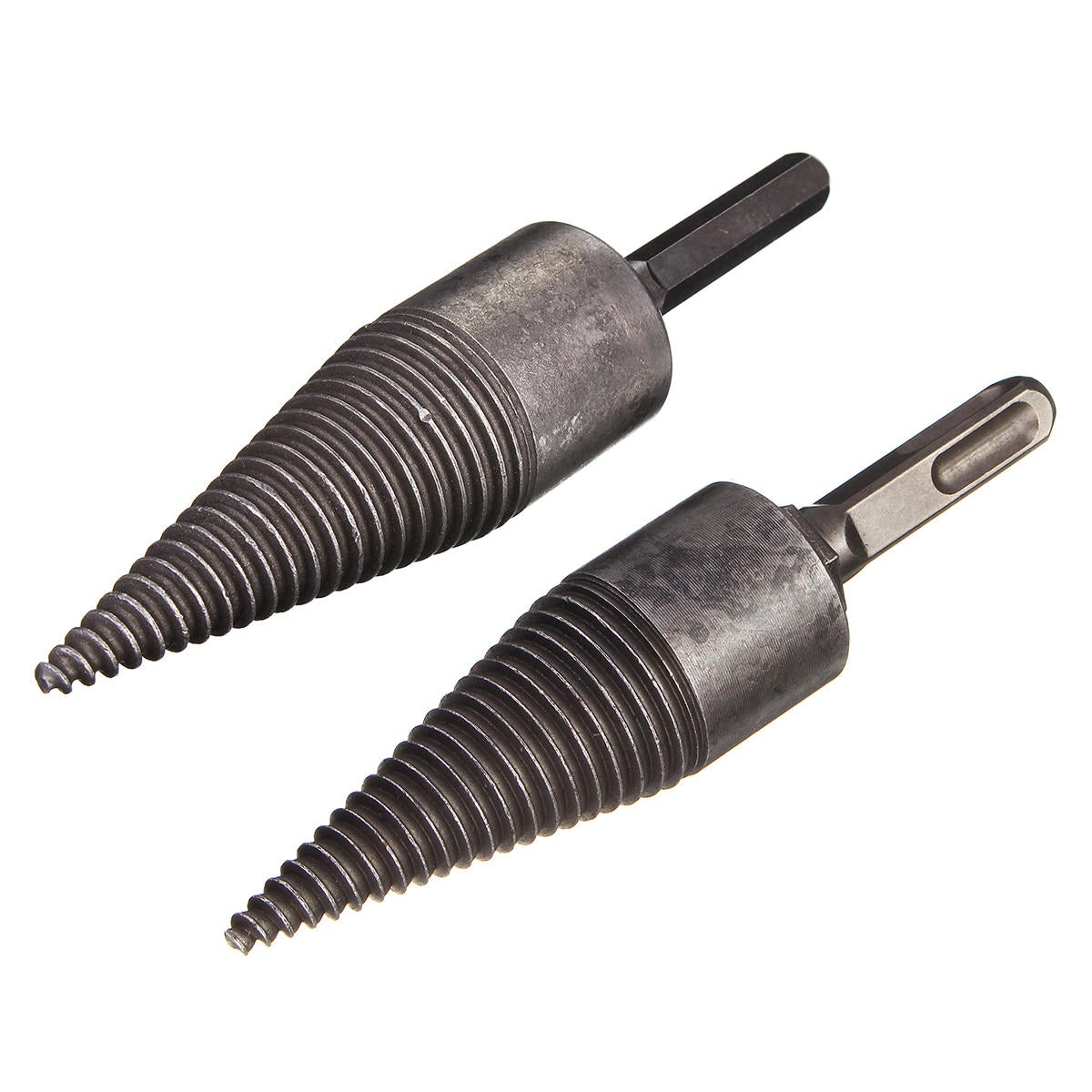 Hex Shank/Square Handle Firewood Splitting Drill Bit Wood Cone Drilling Tool Kit