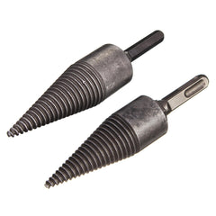 Hex Shank/Square Handle Firewood Splitting Drill Bit Wood Cone Drilling Tool Kit