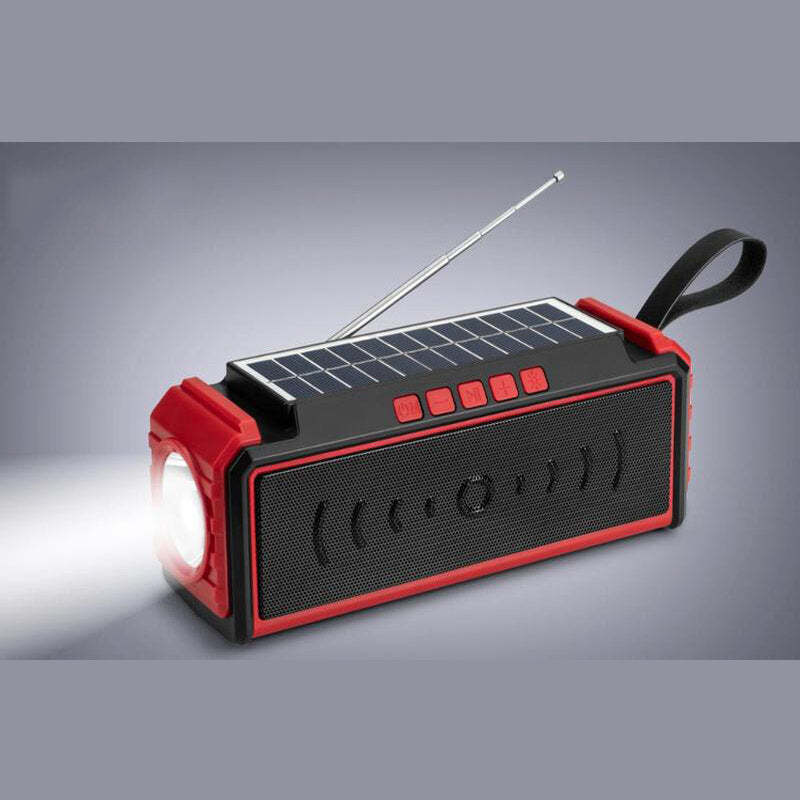 1200MAH Outdoor Camping Light Multifunction 580G Solar Charging Wireless Bluetooth Speaker Card Radio With Antenna