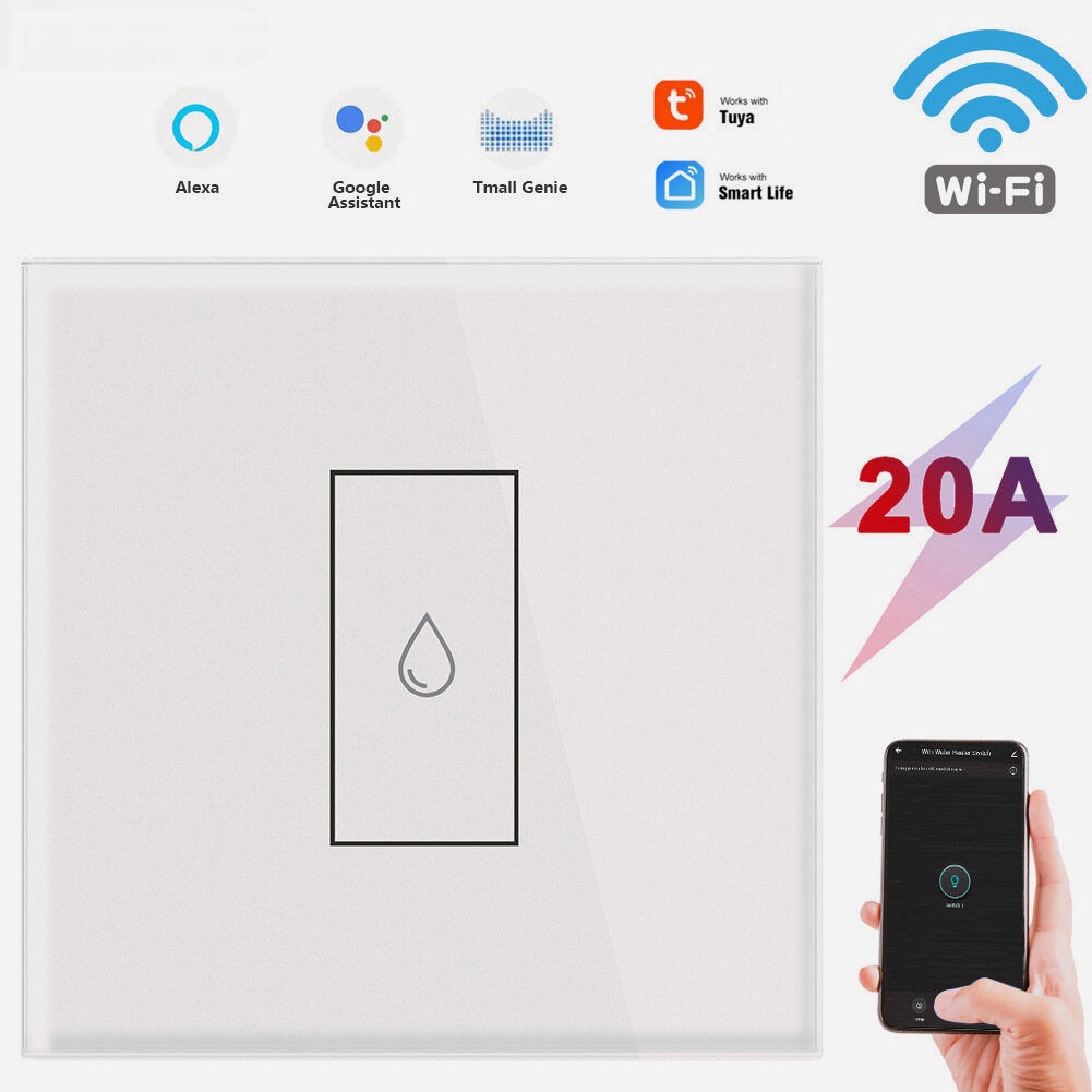 WIFI Water Heater Switch Touch Switch Zero Fire Tuya APP Timing Wifi Switch Remote Control Household Water Heater Switch