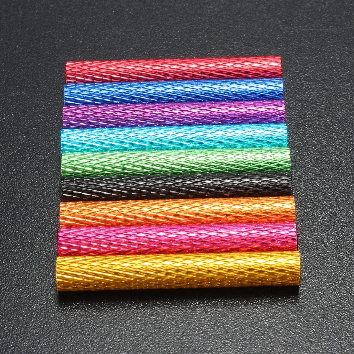 M3AS16 50Pcs M3 30mm Knurled Standoff Bolt Aluminum Alloy 6061 Anodized Spacer Multicolor