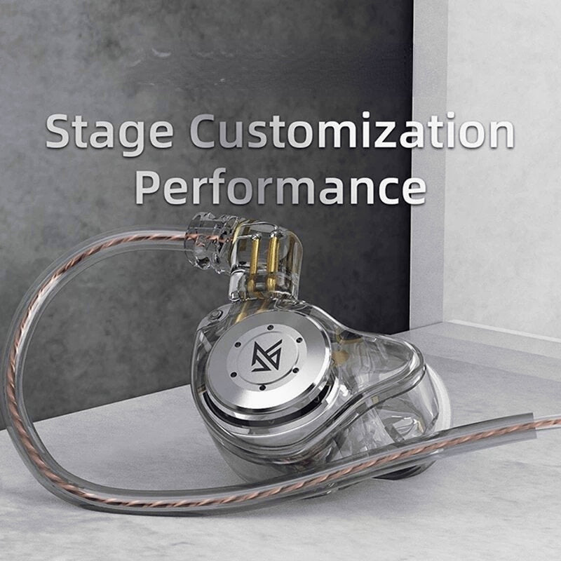 Dual Magnetic Circuit Dynamic Drive 10mm Earphone Hi-Fi Bass Earbud Sport Noise Cancelling Headset for KZ EDXPRO ZST ES4