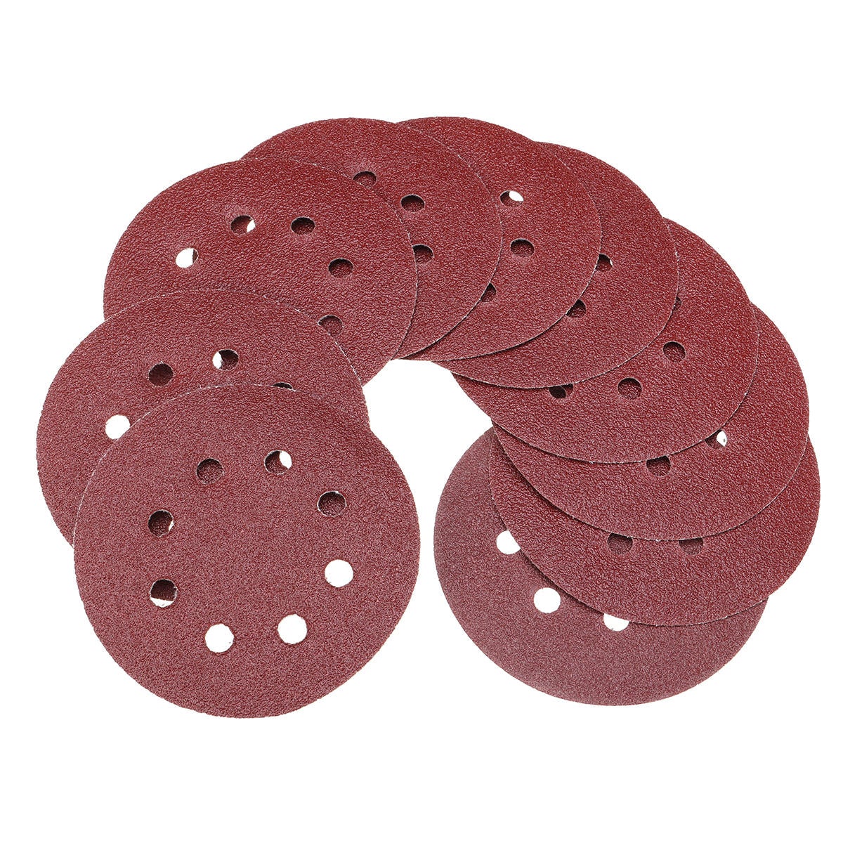 50pcs 125mm 60-240 Grit Sanding Sheet Pad Sandpaper with Attached Air Mill Disc