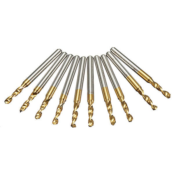 10pcs 3.175mm Shank 2.5mm HSS Titanium Coated Drill Bits PCB