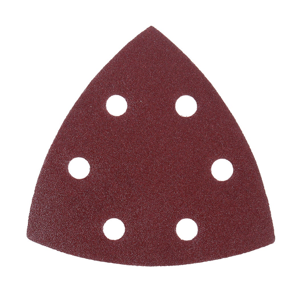 24Pcs Sand Grains Are Uniform Full and Wear-resistant Swing Triangle Six-hole Red Sandpaper for Sanding and Polishing