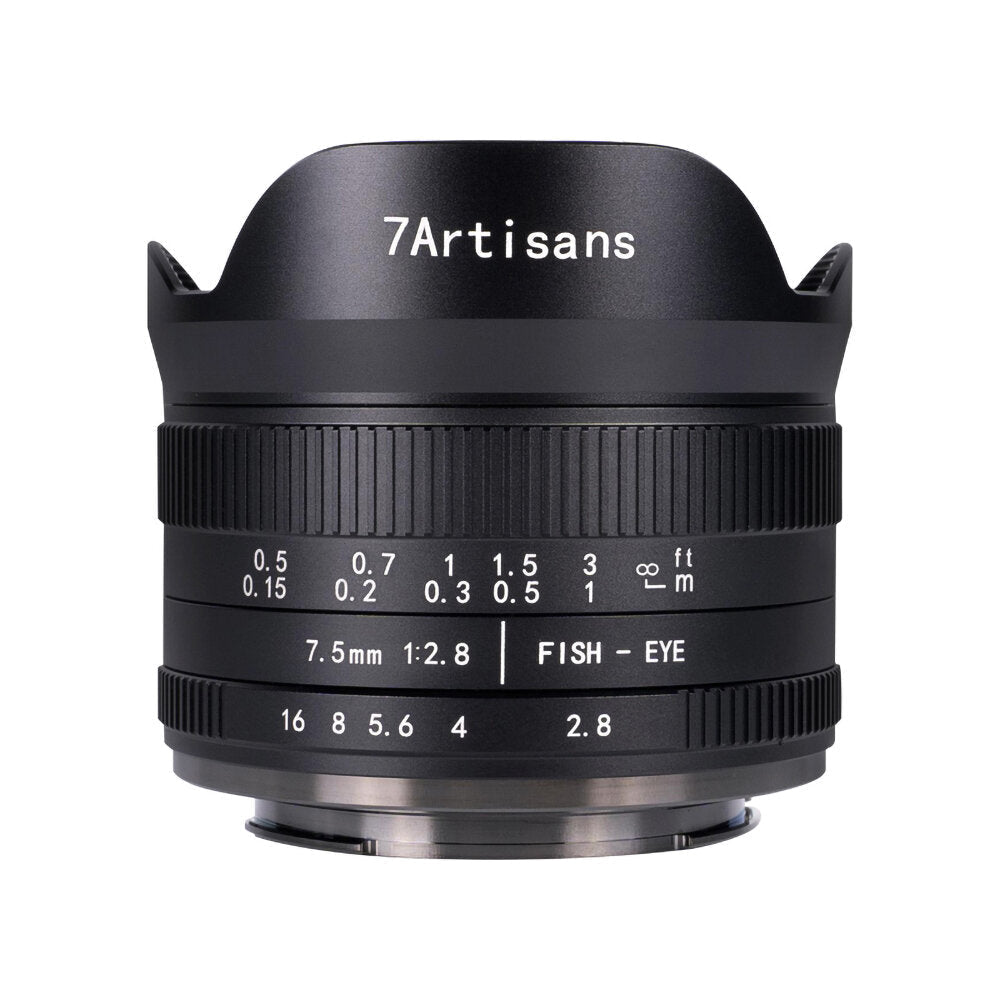 7.5mm f2.8 Fisheye Lens 180 APS-C Manual Fixed Lens for Canon EOS-M Mount for Fuji FX for Sony Cameras