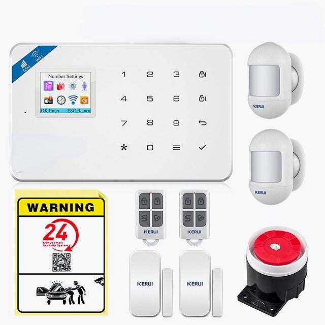 Smart WIFI GSM Security Alarm System Burglar Motion Detector Smoke Door Window Sensor Works with Alexa Home