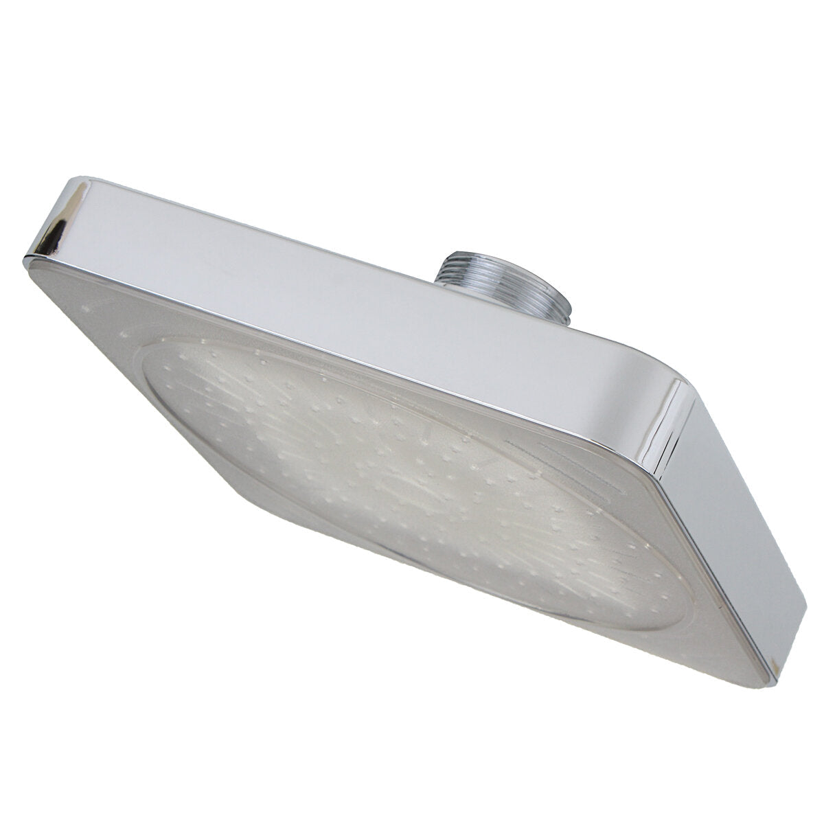 360 Adjustable 6 Inch LED Light Square Rain Shower Head Stainless Steel 3 Color Changing Temperature Control Bathroom Showerhead