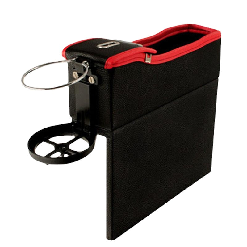 Car Seat Gap Storage Box Multifunction Leather Car Water Cup