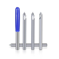 10Pcs 3.175mm Shank Engraving Bit End Milling Cutter 30 Degrees Tip 0.1mm Carbide 3D Milling Bit Carving