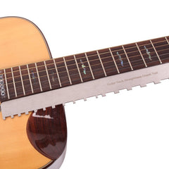 Guitar Neck Notched Straight Edge Luthiers Tool Aluminum Guitar Ruler Measuring for Most Electric Guitars for Fretboard and Fret