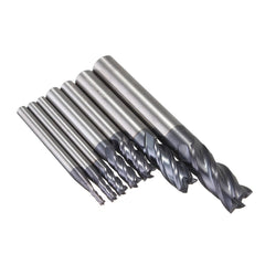 2/3/4/5/6/8/10mm Milling Cutter Tungsten Steel Coated 4 Flutes End Mill CNC Tool