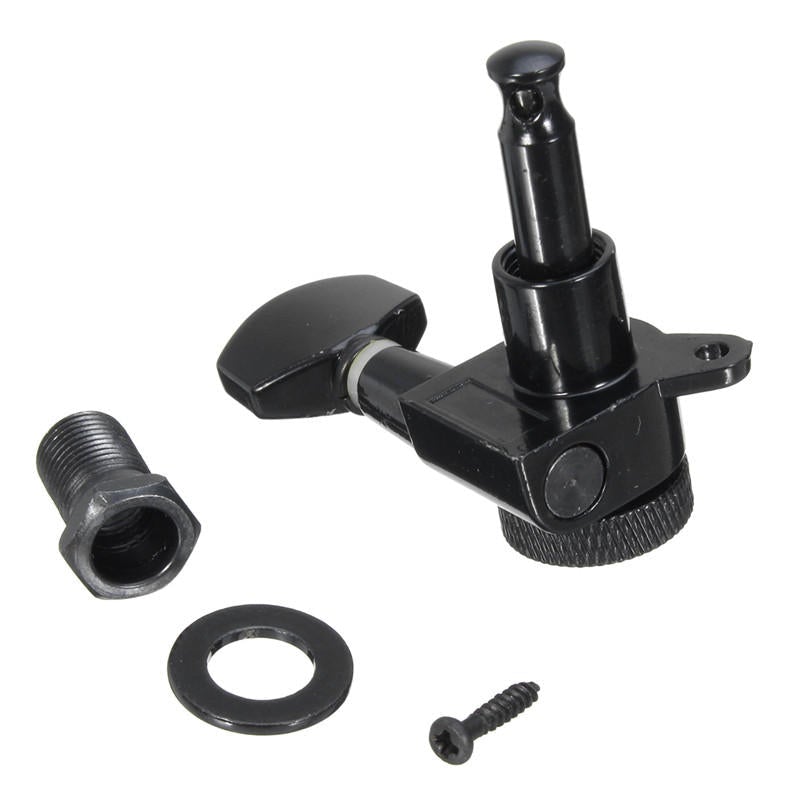 6pcs Locking Guitar Tuners Tuning Keys Pegs Bass Machine Heads Black