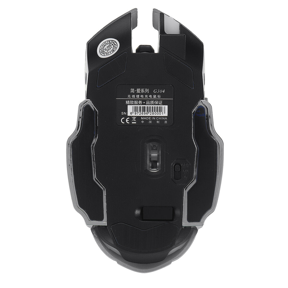 2.4 GHz Wireless Mouse 1600DPI Rechargeable Breathing LED Light Optical Mice with USB Receiver for PC Laptop Desktop
