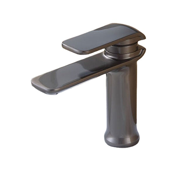 Simple Hot & Cold Single Handle Water Faucet Bathroom Basin Sink Mixer Tap Deck Mount 4 Colors