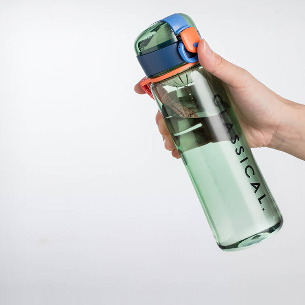 500ml BPA Free Water Bottle with Locking Flip-Flop Lid Leakproof Dustproof Cap Colorful Sport Water Bottle Camping Travel From