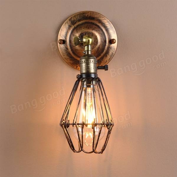 Metal Vintage Rustic Sconce Wall Light Edison Lamp Bulb Fixture