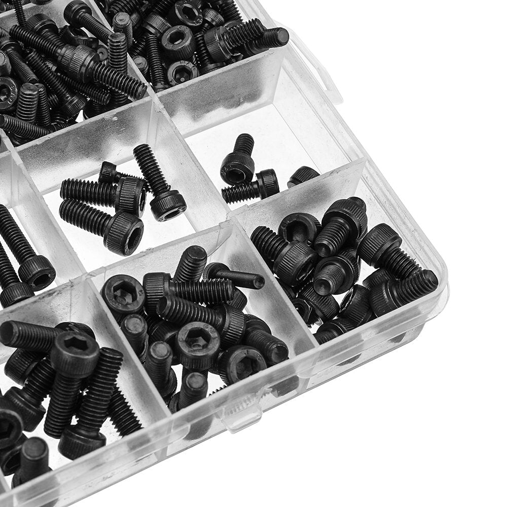 1220Pcs Alloy Steel 12.9 Grade Hex Socket Cap Head Screws Nut Washer Set Assortment Kit M2 M3 M4 M5