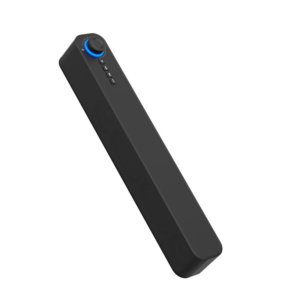 Bluetooth 5.0 Speaker Wireless Soundbar 10W Double Horn Hi-Fi Bass Surround Sound Speaker Built-in Microphone