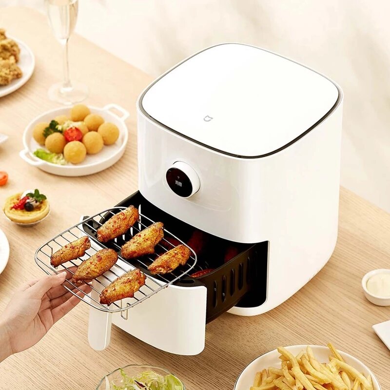 Air Fryer 1500W 3.5L 360 Hot Air Circulation Oven Cooker Oil Free Low Fat 24-hour Smart Appointment for Baking Roasting Dehydrating