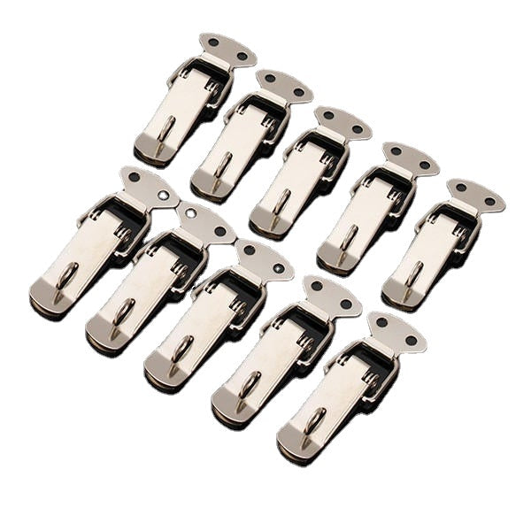 10 pcs Boxes Case Closure Hasp Button Nose Box Toggle Latch Duck Mouth Buckle Spring Clasp Lock