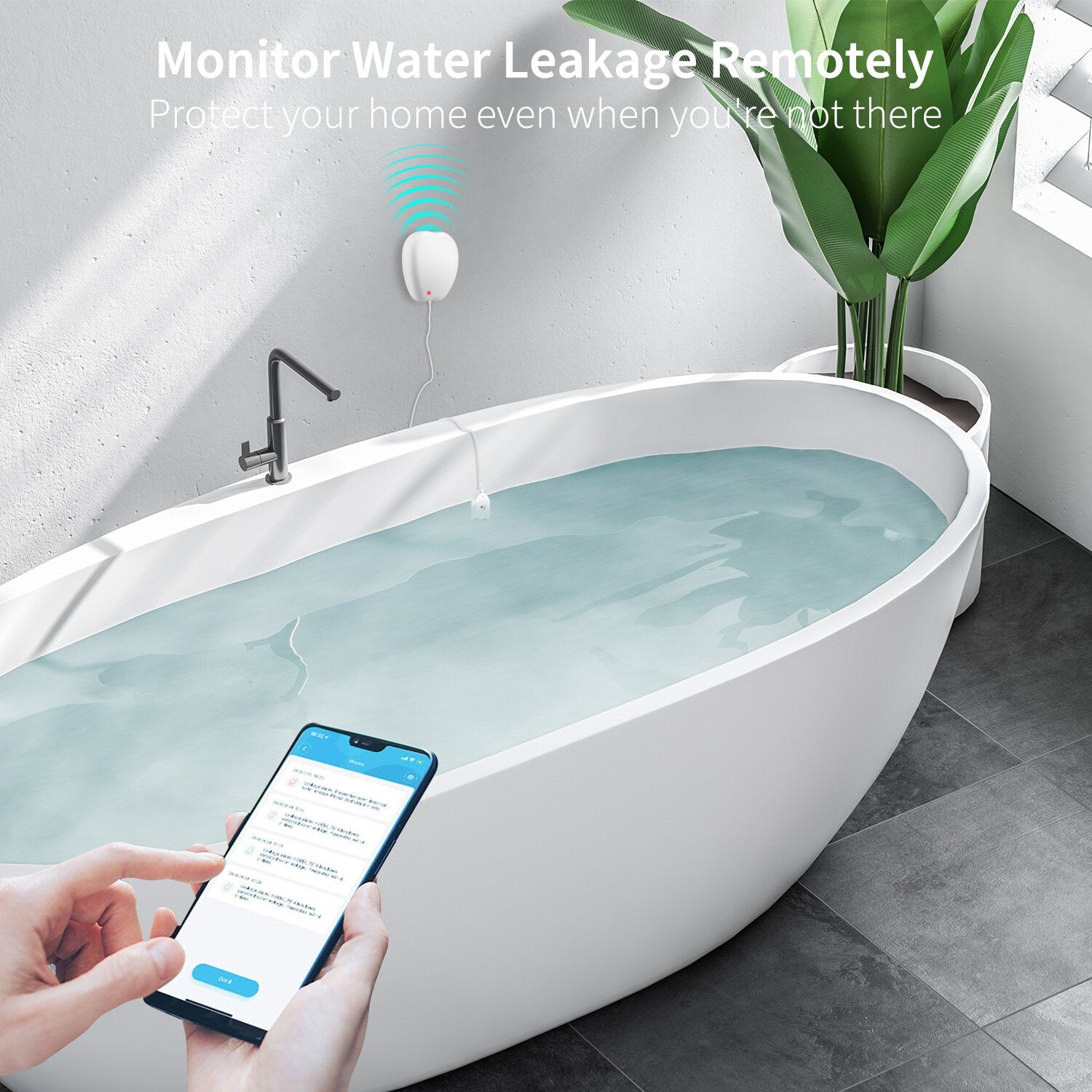 Smart Water Detector Water Level Alarm Sensor Wifi Water Leakage APP Remote Control Wireless Flood Detector Work with Smart Life Tuya APP