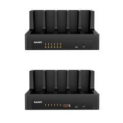 5-Bay SATA Hard Drive Docking Station 2.5"3.5" SSD HDD External Duplicator LED Screen Hard Drive Enclosure Case