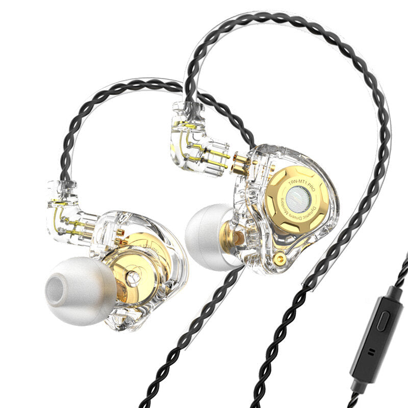 Pro Dynamic In-Ear Earphones Monitor Hi-Fi Bass Metal 3.5mm Wired Earphone Sport Music Headphones with Detachable Cable