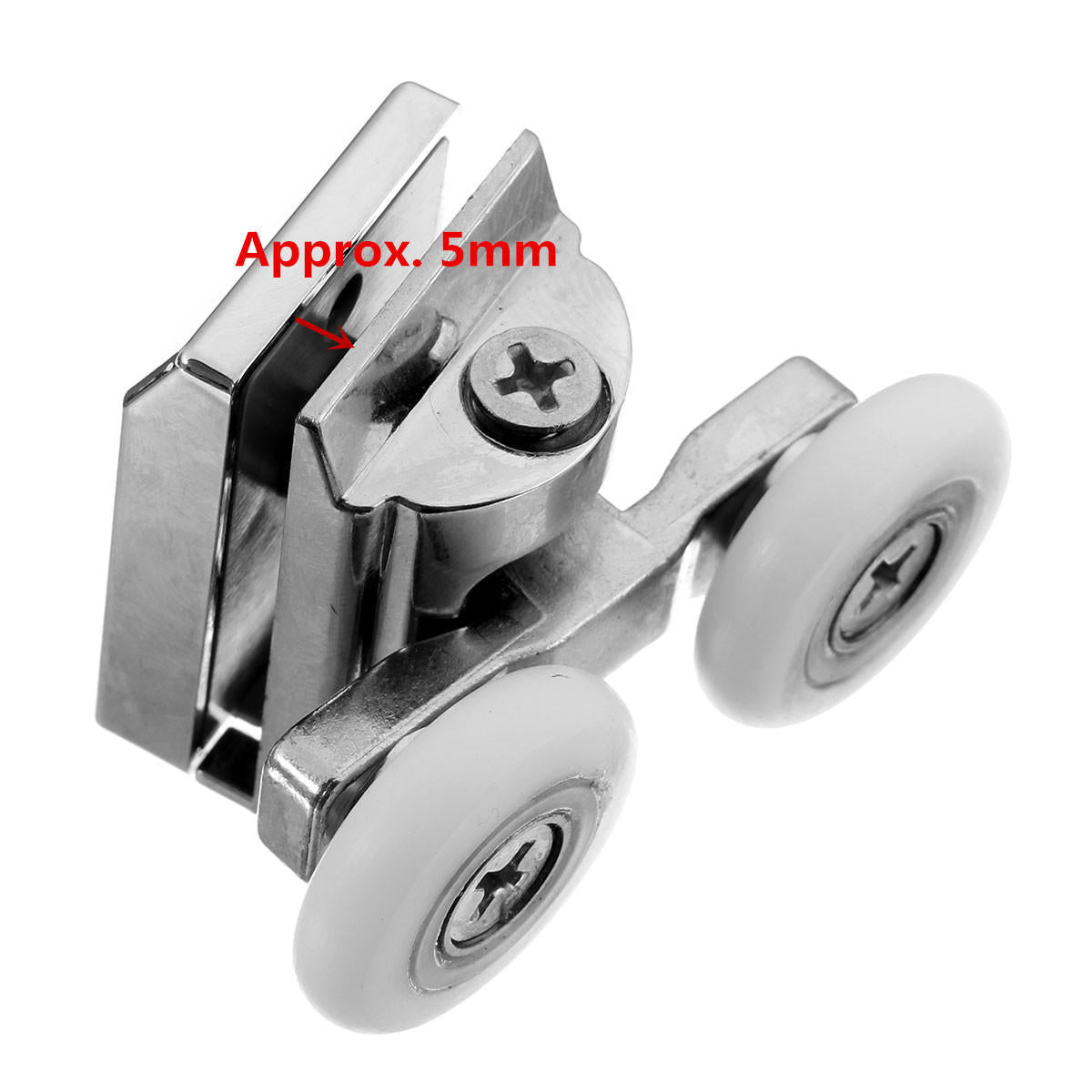 2Pcs Double Wheels Shower Door Top Rollers for Sliding Shower Door